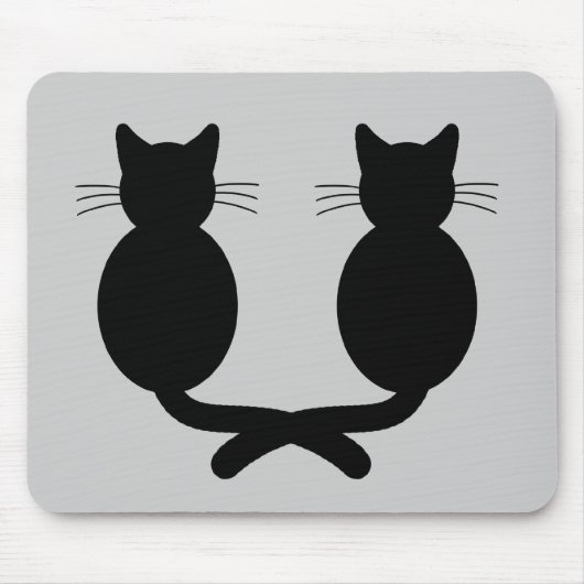 Black Cat Duo - Mousepad Muismat (Voorkant)