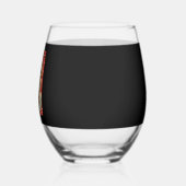 Black cat eats Japanese ramen for Halloween Wijnglas Zonder Voet (Links)