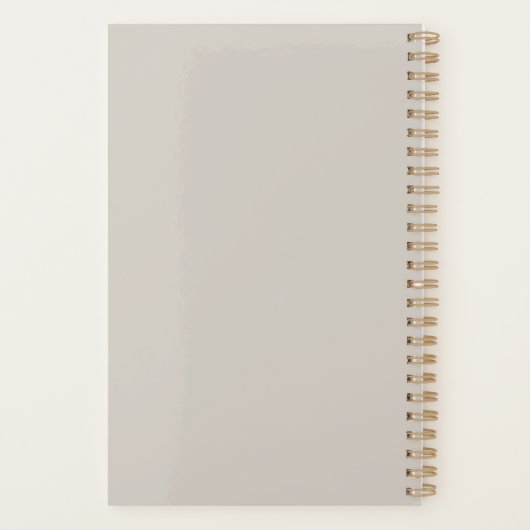 Black Cat Ecru Planner (Achterkant)