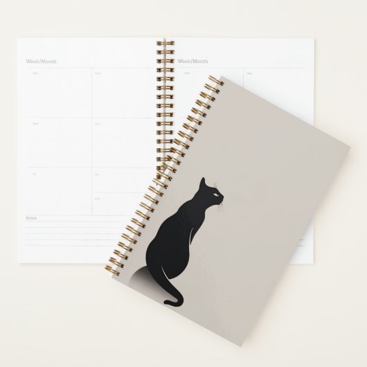 Black Cat Ecru Planner (Display)