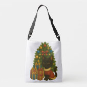 “Black Cat Emi and the Christmas Tree” Crossbody Tas (Achterkant)