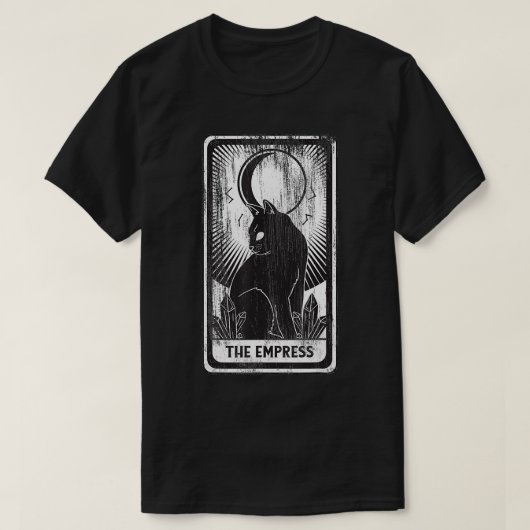 Black Cat Empress Tarot d T-shirt (Design voorkant)