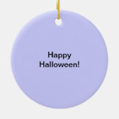 Black Cat en Full Moon Blue Background, ZSSG Keramisch Ornament (Achterkant)