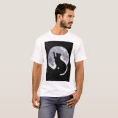 Black Cat en het Moon T-shirt (Voorkant volledig)
