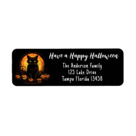 Black Cat en Jack-o-lantaarns Etiket