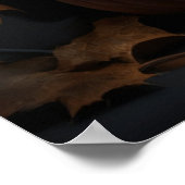 Black Cat en Jack-O-Lantern Poster (Hoek)