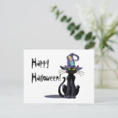 BLACK CAT EN PET VAN SHARON SHARPE BRIEFKAART (Staand voorkant)