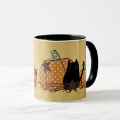 Black Cat en pompoenen Mok (Voorkant rechts)