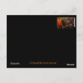 BLACK CAT EN PUMPKIN HALLOEEN Briefkaart (Achterkant)