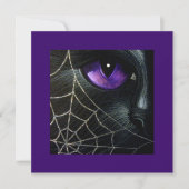 BLACK CAT EN SPIDER WEB AANGEPASTE HALLOONKAART KAART (Voorkant)