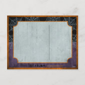 Black Cat en Spider Webs tijdens Halloween Feestdagenkaart (Achterkant)