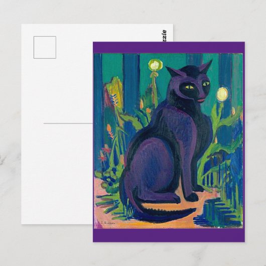 Black Cat, Ernst Ludwig Kirchner, Fine Art Briefka Briefkaart (Voorkant / Achterkant)