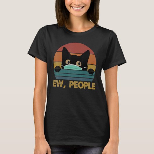 Black Cat Ew People Facemask  Essentia T-shirt (Voorkant)
