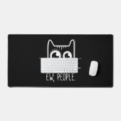 Black Cat Ew People Funny Cat Lover Bureaumat (Keyboard & Muis)