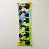 Black Cat Express Body Kussen (Voorkant Verticaal)