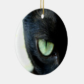 Black Cat Eye Keramisch Ornament (Rechts)