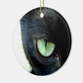 Black Cat Eye Keramisch Ornament (Links)