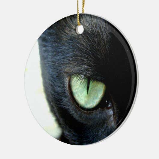 Black Cat Eye Keramisch Ornament (Links)