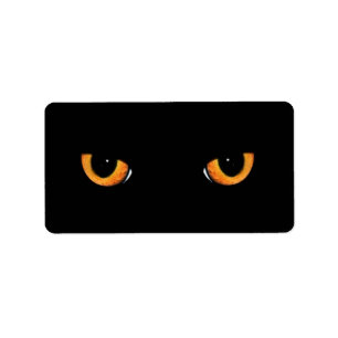 Black Cat Eyes Adresetiketten Etiket