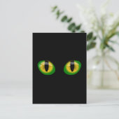 BLACK CAT EYES ART BRIEFKAART (Staand voorkant)