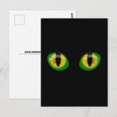 BLACK CAT EYES ART BRIEFKAART (Voorkant / Achterkant)