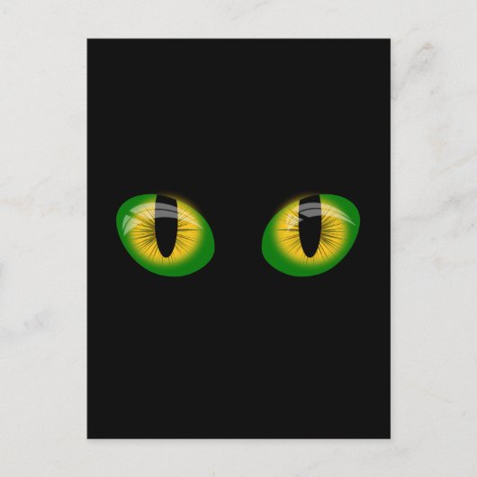 BLACK CAT EYES ART BRIEFKAART (Voorkant)