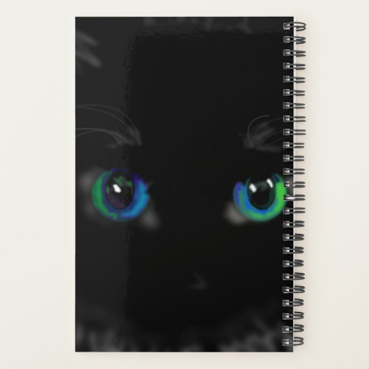 Black Cat Eyes Gepersonaliseerde Planner Jouw teks (Achterkant)