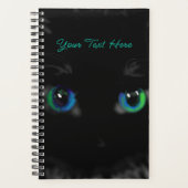 Black Cat Eyes Gepersonaliseerde Planner Jouw teks (Voorkant)