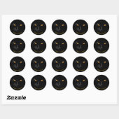Black Cat Eyes grappig aanpasbaar Ronde Sticker (Vel)