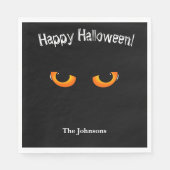 Black Cat Eyes Halloween Party Servetten (Voorkant)