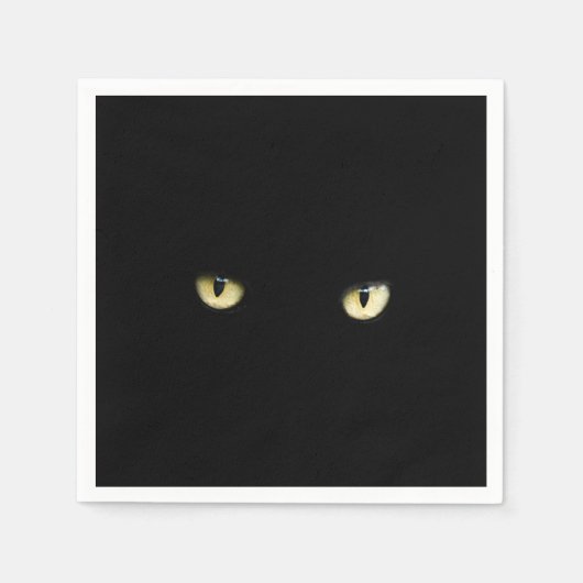 Black Cat Eyes | Halloween Servetten (Voorkant)