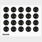 Black Cat Eyes | Kat Eye Macro Ronde Sticker (Vel)