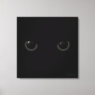 Black Cat Eyes   Kunst van Cherie waarop auteursre Canvas Afdruk
