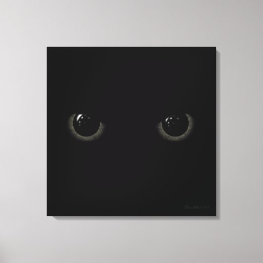 Black Cat Eyes | Kunst van Cherie waarop auteursre Canvas Afdruk (Voorkant)