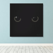 Black Cat Eyes | Kunst van Cherie waarop auteursre Canvas Afdruk (Insitu (Houten vloer))