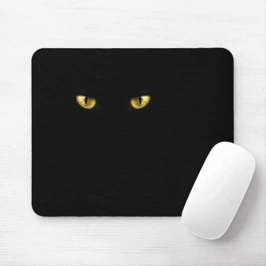 Black Cat Eyes Mousepad Muismat (Met muis)