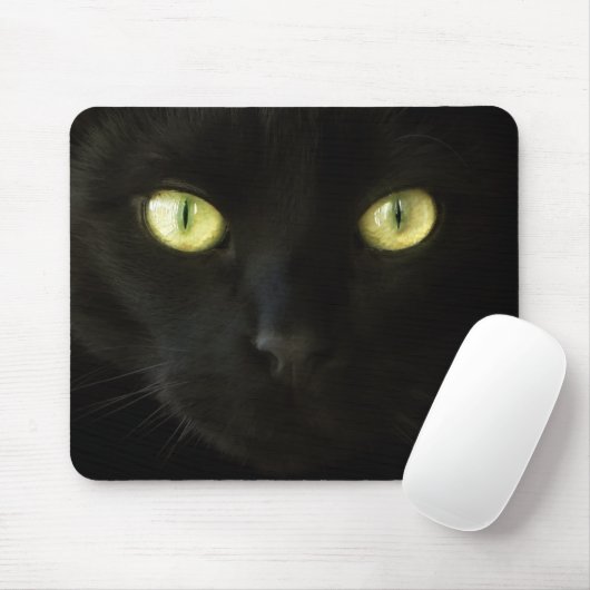 Black Cat Eyes mousepad Muismat (Met muis)
