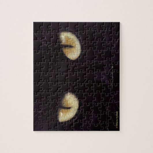 Black Cat Eyes Puzzle Legpuzzel (Verticaal)