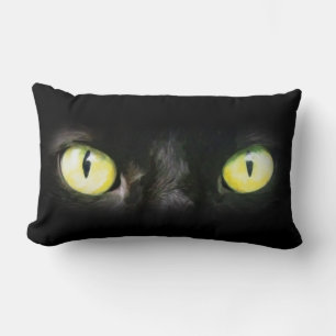 Black Cat Eyes Spooky Halloween Kussen