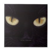 Black Cat Eyes Tile Tegeltje (Voorkant)