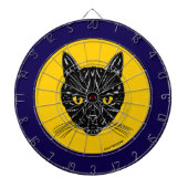 Black Cat Face Dartbord (Voorkant)