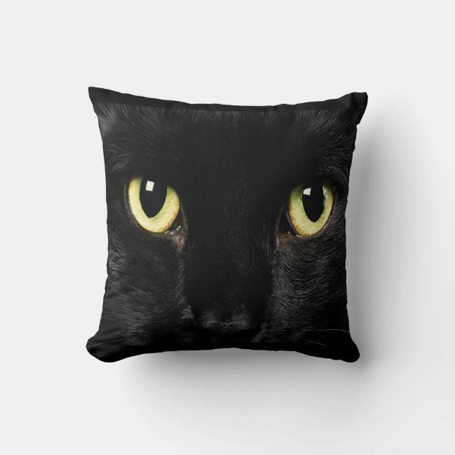 Black Cat Face Design Sierkussen Home Decor (Voorkant)