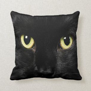 Black Cat Face Design Sierkussen Home Decor
