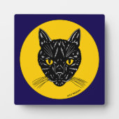 Black Cat Face Fotoplaat (Voorkant)