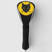 Black Cat Face Golfheadcover (Voorkant)