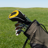 Black Cat Face Golfheadcover (Insitu)