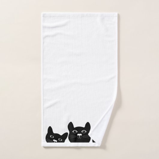"Black Cat Face" Handdoeken Set (Handdoek)