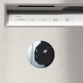 Black Cat Face Magneet (Insitu (Vaatwasser))