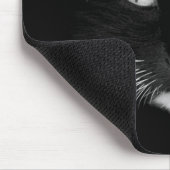 Black Cat Face Muismat (Hoek)