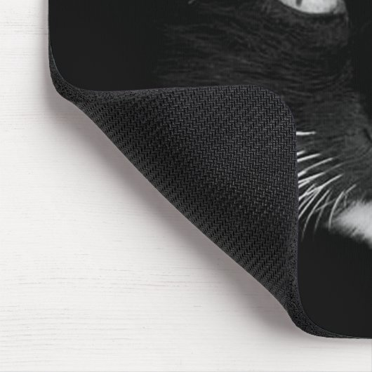 Black Cat Face Muismat (Hoek)